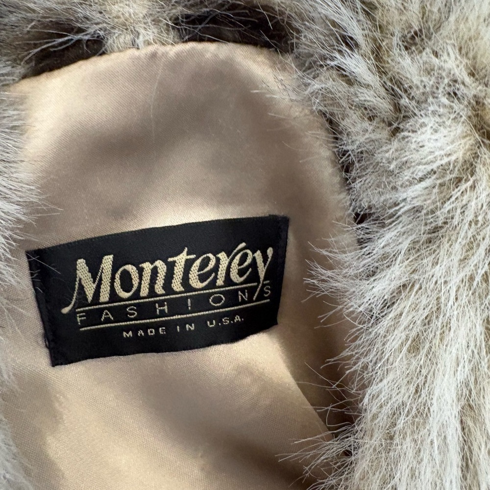Luxurious Cream & Brown Faux Fur Teddy Jacket by Monteverdi - Picture 2 of 8